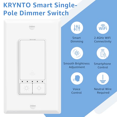 Smart WiFi Dimmer Switch for Alexa & Google Home (2 Count)