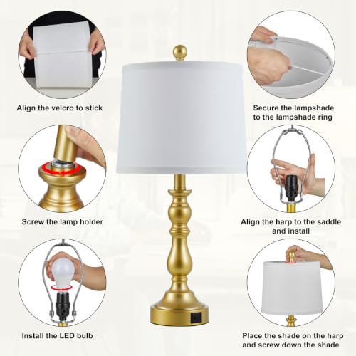 Gold Table Lamps Set of 2 (2 Count)
