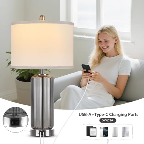 Modern 27" Touch Table Lamp (2 Count)