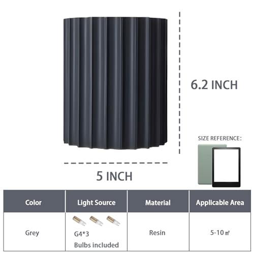 Modern LED Wall Sconce Minimalist Resin Wall Light Nordic Style Half