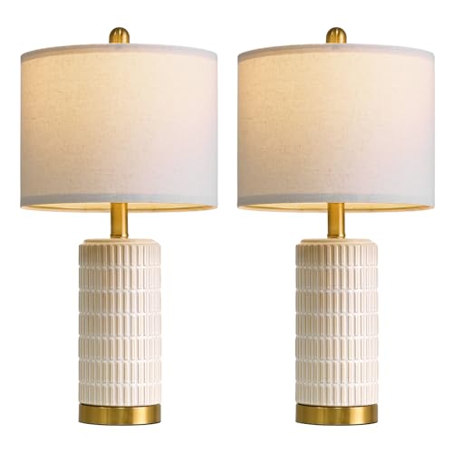 Small Bedside Table Lamps with USB Ports for Bedroom