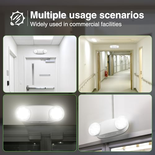 6 Pack Emergency Lights for Business (6 Count6)