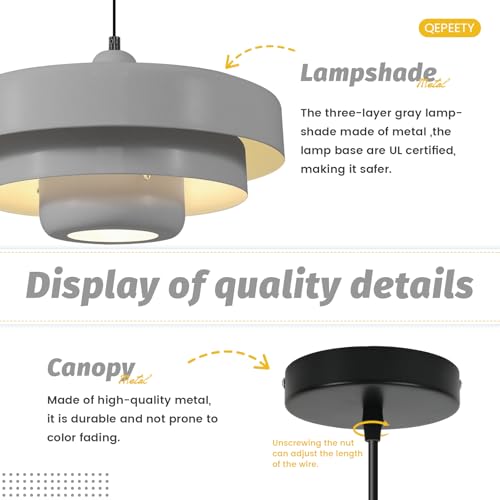 Gray Pendant Light Industrial 1