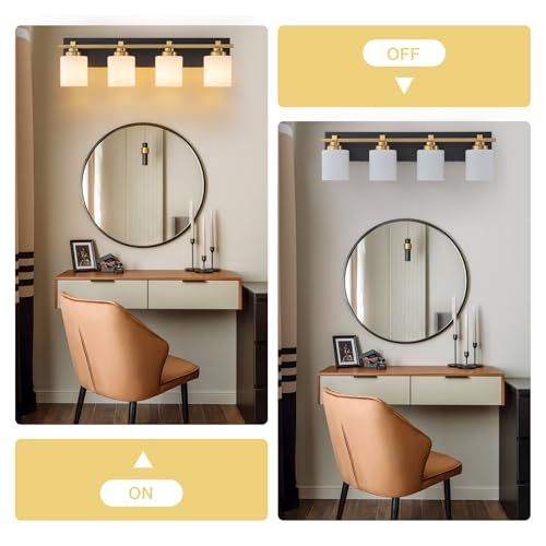 Modern Bathroom Light Fixtures Over Mirror (4 Count)