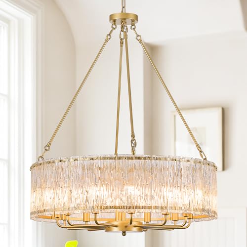 Modern 30" Crystal Glass Chandelier 12