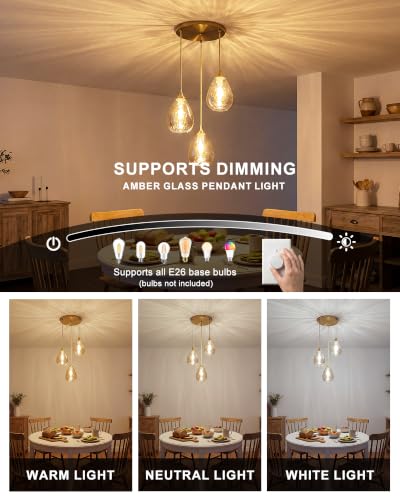 3 Light Pendant Lighting Dining Room Lights Fixture Over Table