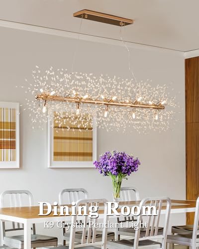 Modern 47.2" Modern Gold Crystal Firework Chandelier