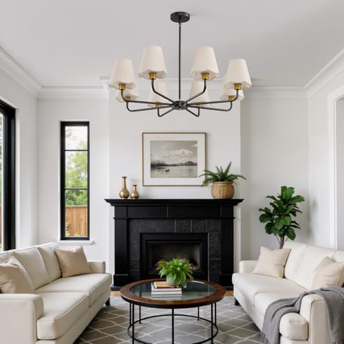 Modern Black and Gold Chandelier 8