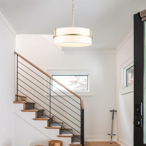 15.7" Gold Drum Chandelier 3
