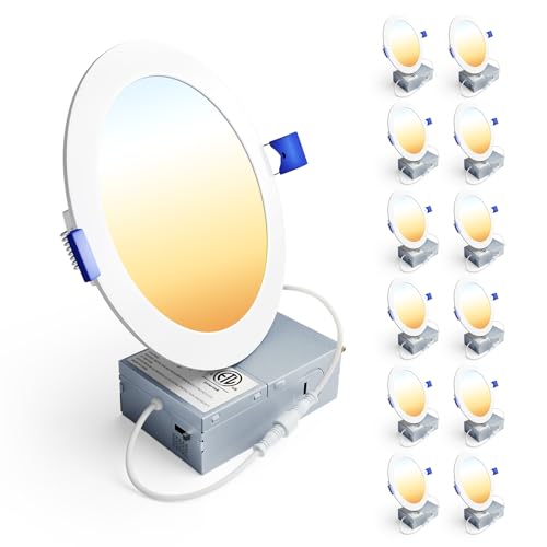 12 Pack 6 Inch LED Recessed Ceiling Light (12 Count)