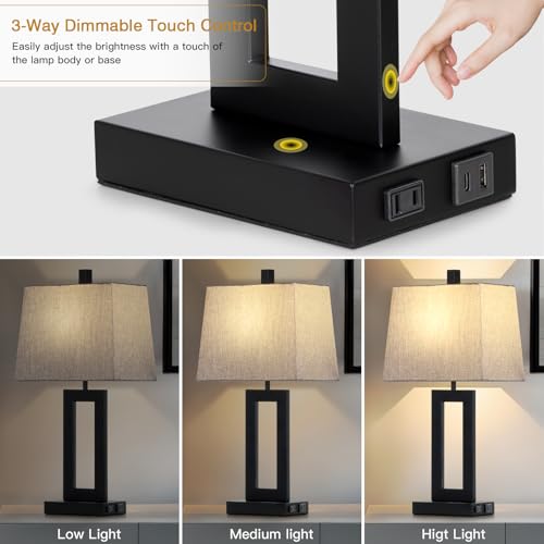 Bedside Table Lamp Set of 2 (2 Count)
