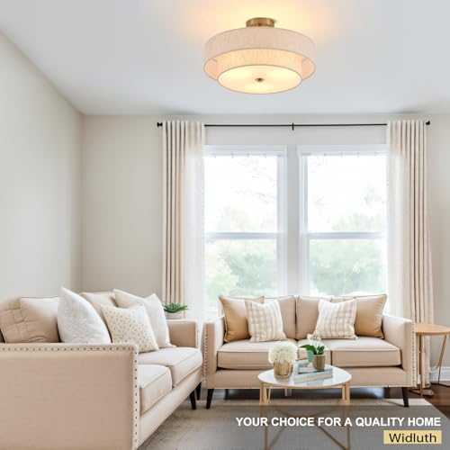 18" Gold Semi Flush Mount Ceiling Light