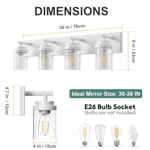Bathroom Light Fixture White