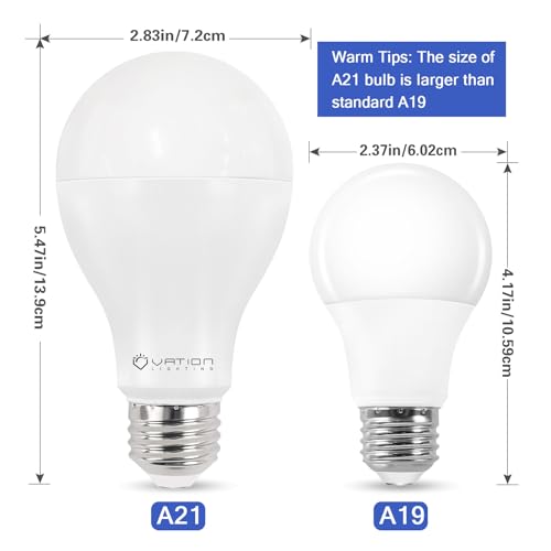 A21 18W Dimmable LED Light Bulb (4 Count)