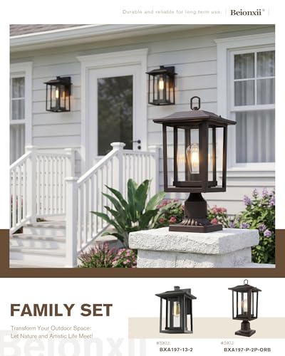 Oil Rubbed Bronze Outdoor Post Lights 2 Pack (2 Count)