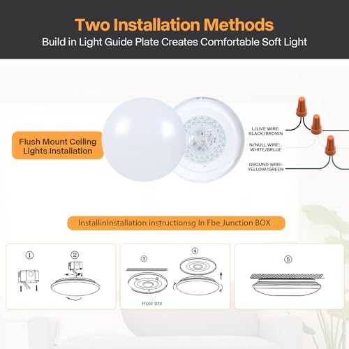 13 inch Flush Mount Ceiling Light (White)