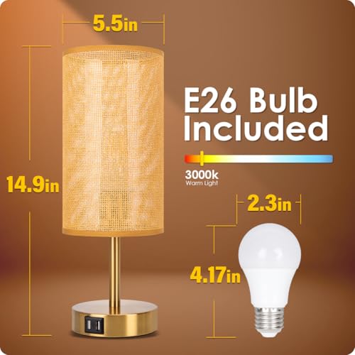 Bedside Lamp with USB Port