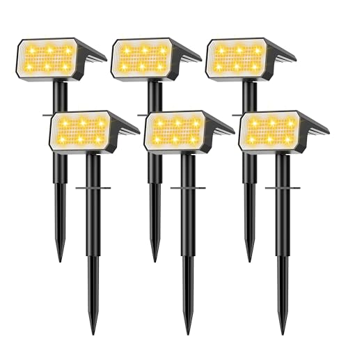 Solar Spot Lights Outdoor Waterproof (6 Count)