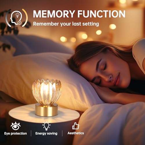 Cordless Small Table Lamp with 5200mAh Battery & Touch Control