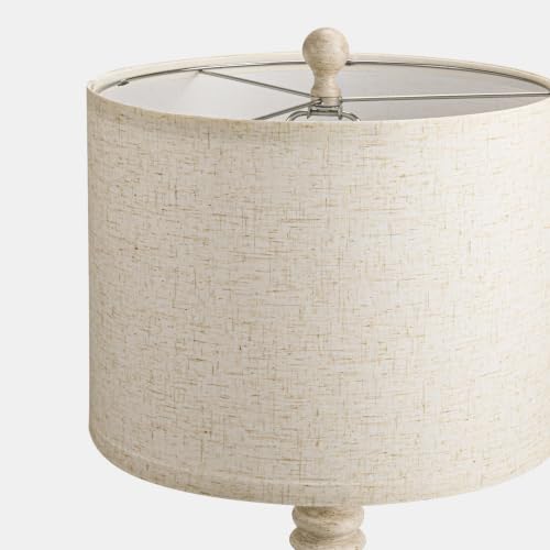 64.25" Farmhouse Floor Lamp for Living Room Bedroom (Rustic White)