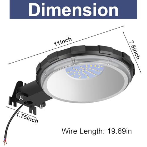 100W Dusk to Dawn Outdoor Lighting with 10000LM 5000K Daylight