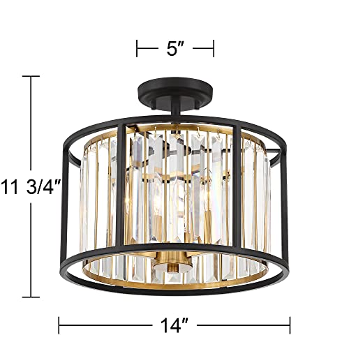 Milne 14" Wide Bronze and Brass Semi