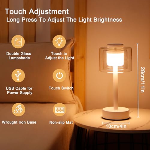 Industrial Touch Control Table Lamp 11" H 3
