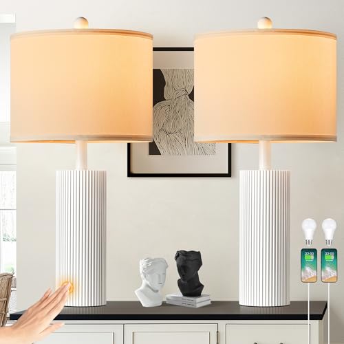 24.5”Modern Table Lamps for Living Room (2 Count)