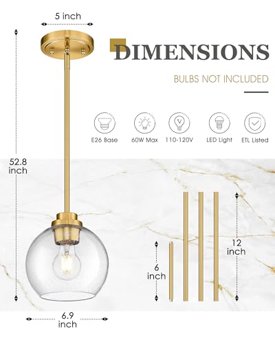2 Pack Pendant Lights Kitchen Island (2 Count)