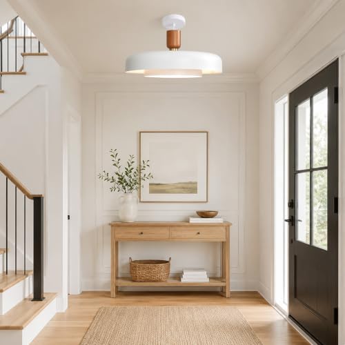 Mid Century White Pendant Light