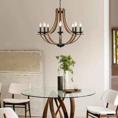 Rustic Farmhouse Dining Room Chandelier Light Fixture