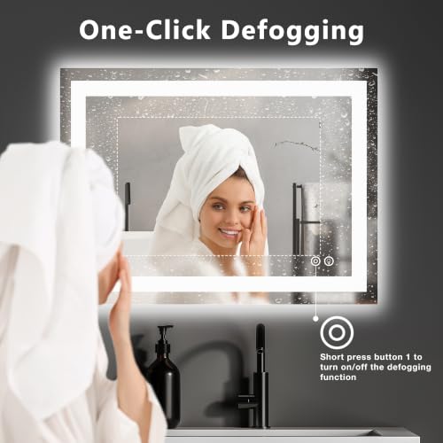 32.1"x40.1" LED Bathroom Mirror