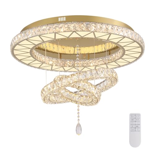 32" Gold Crystal Chandeliers