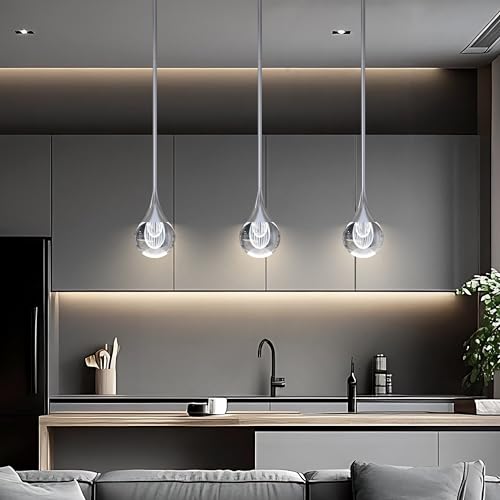 Silver Pendant Lights Kitchen Island (2 Count)