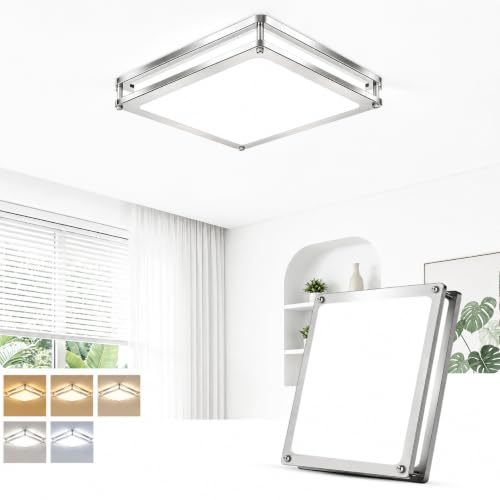 13in 36W Square Dimmable LED Ceiling Light (Brushed Nickel / 1 Pack)