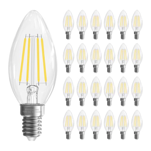 Candelabra Light Bulbs 60 watt Equivalent (24 Count)