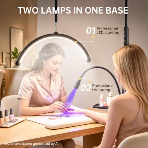 Half Moon Light for Esthetician with Nail UV Lamp