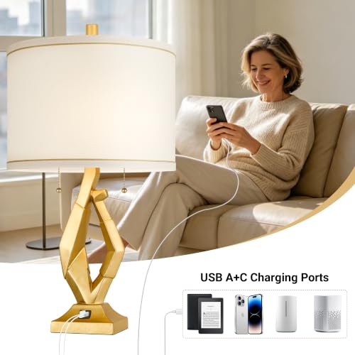 24.5" Gold Lamps Set of 2 (2 Count)