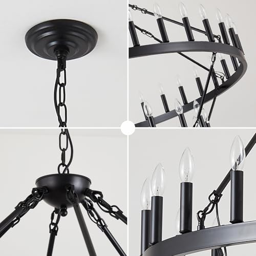 60" Extra Large Wagon Wheel Chandelier 2 (12 Count)