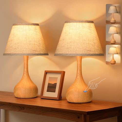 Touch Table Lamp for Bedroom Set of 2 (2 Count)