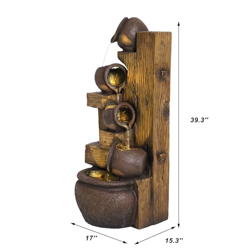 5 Tiers Garden Fountains Outdoor W