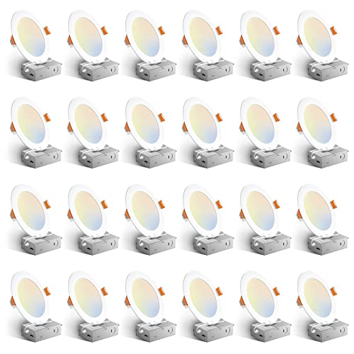 24 Pack 6 Inch LED Recessed Light with Junction Box (24 Count)