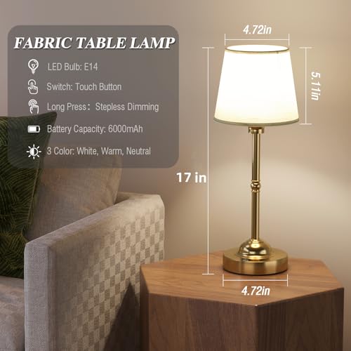 2 Pack Cordless Table Lamps