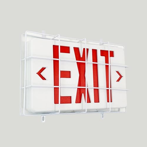 Exit Sign with Steel Wire Guard