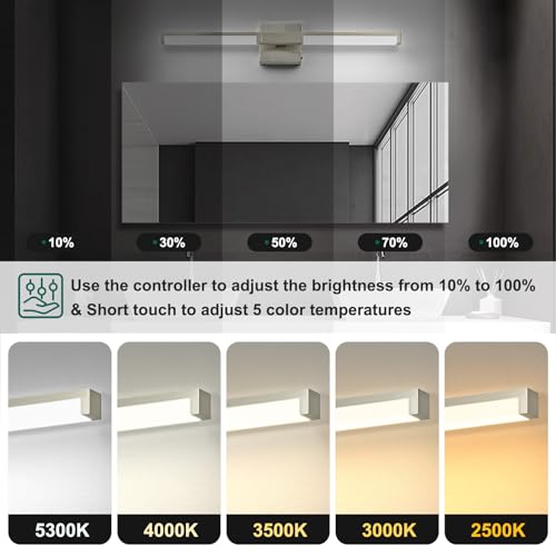 Modern Bathroom Light Fixtures Over Mirror