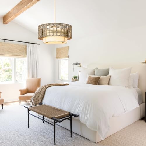 19.7" Rattan Chandelier