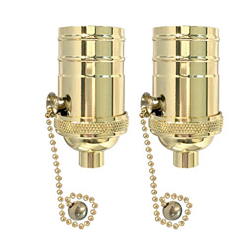 Pull Chain Lamp Socket for Incandescent LED Bulbs (2 Count)
