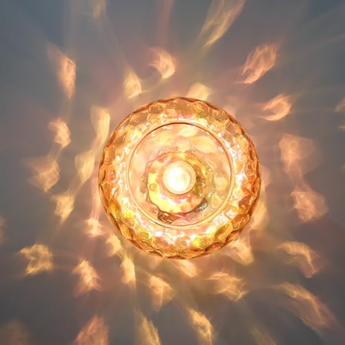 Brass Gold Semi Flush Mount Ceiling Fixture 11" Hammered Glass Shade Modern Close to Ceiling Lighting 1