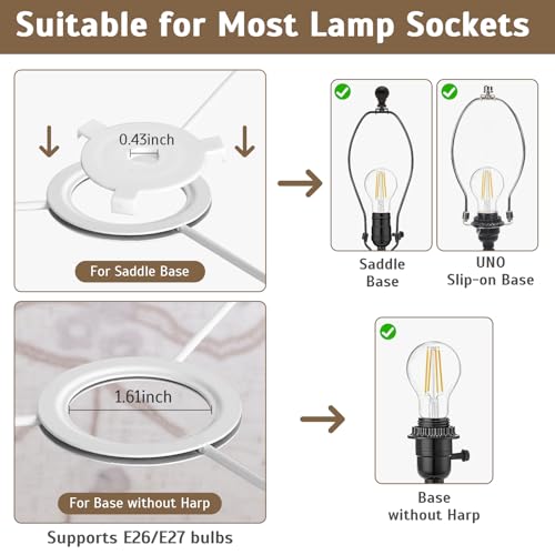 2 Pack 13 Inch Drum Lamp Shades (2 Count)
