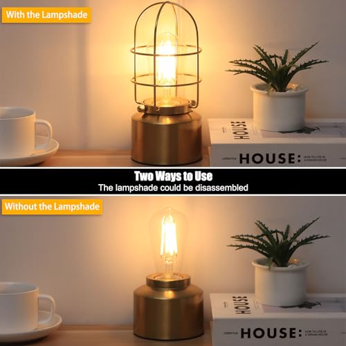 Small Touch Gold Table Lamp for Small Spaces